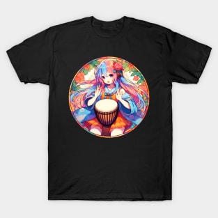 Djembe Manga girl T-Shirt